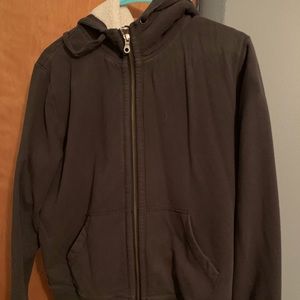 Full zip Sherpa lined hoodie